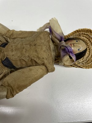 Lot 834 - DOLLS: A GERMAN PAPIER MACHE DOLL, circa 1840 - 1850