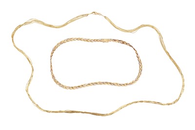 Lot 54 - TWO FANCY-LINK NECKLACES