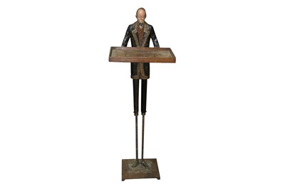 Lot 1000 - FRENCH CAST IRON FIGURAL BUTLER'S STAND