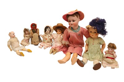 Lot 853 - DOLLS: A COLLECTION OF 19TH CENTURY AND LATER DOLLS