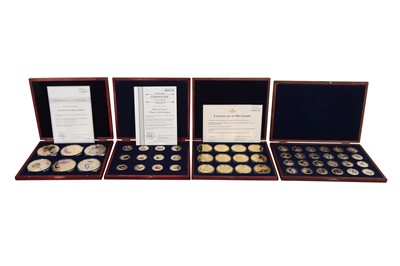 Lot 367 - FOUR CASED SETS OF COMMEMORATIVE COINS DEDICATED TO THE ROYAL FAMILY
