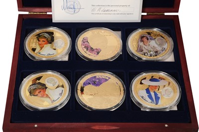 Lot 367 - FOUR CASED SETS OF COMMEMORATIVE COINS DEDICATED TO THE ROYAL FAMILY