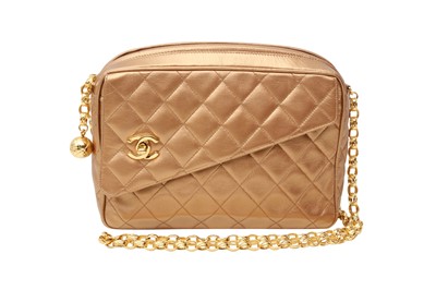 Lot 585 - Chanel Gold Turnlock Camera Bag