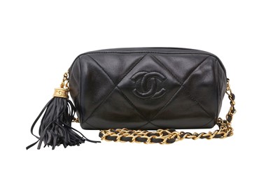 Lot 679 - Chanel Black CC Logo Barrel Bag