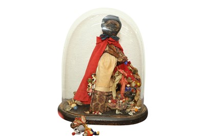 Lot 894 - AN APPLE HEAD PEDLAR DOLL, 19TH CENTURY