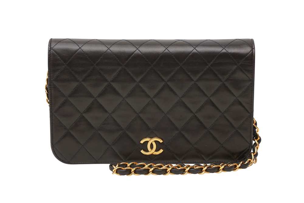 Lot 676 - Chanel Black Full Flap Shoulder Bag
