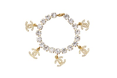 Lot 603 - Chanel Crystal CC 'Barbie' Bracelet