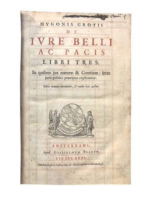 Lot 13 - Grotius. De jure belli ac pacis, Amsterdam, 1631