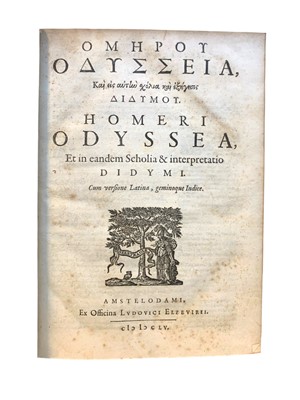 Lot 15 - Homer. 2 vol., Amsterdam: Elzevir, 1656.