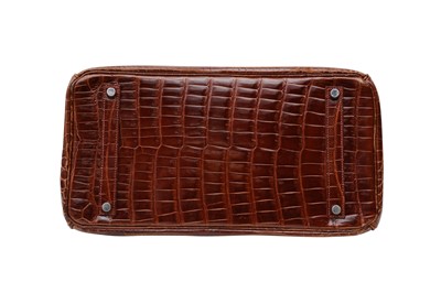 Lot 468 - λ Hermes Shiny Miel Porosus Crocodile Birkin 35