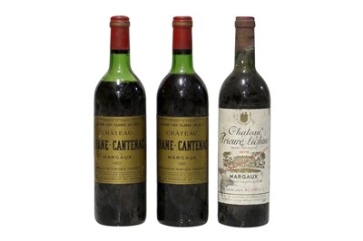 Lot 107 - Chateau Brane-Cantenac, 2eme Cru Classe, Margaux, 1982, two bottles and one other wine