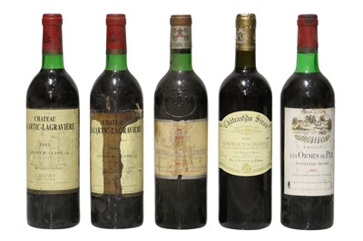 Lot 146 - Assorted Red Left-Bank Bordeaux: Chateau Pape Clement, 1967 and four others