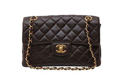 Lot 466 - Chanel Brown Double Sided Small Flap Bag