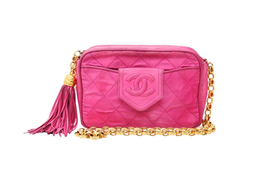 Lot 228 - Chanel Pink Bijoux Chain Mini Camera Bag