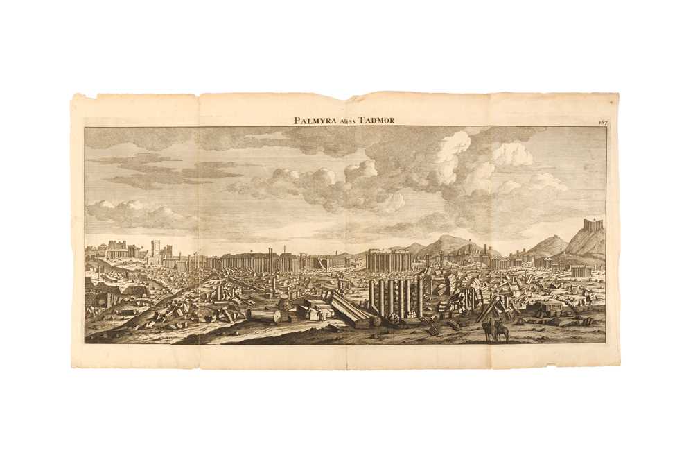 Lot 344 - A VIEW OF THE ANCIENT ROMAN RUINS OF PALMYRA