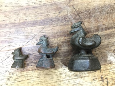 Lot 378 - A GROUP OF SEVEN BURMESE BRONZE WEIGHTS