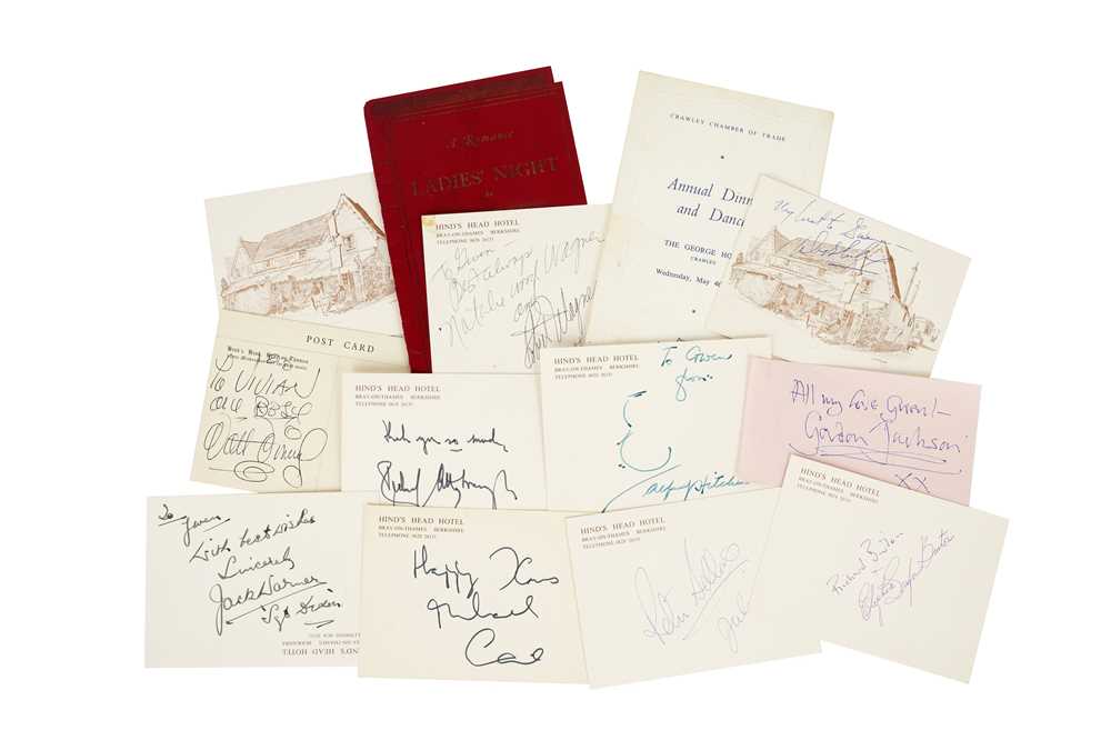 Lot 338 - Autograph Collection.- Hitchcock, Disney, Burton, Sellers and Others