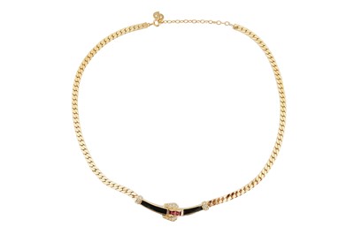Lot 17 - A COSTUME JEWELLERY NECKLACE BY CHRISTIAN DIOR