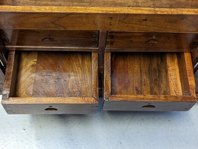 Lot 557 - λ A CHINESE HARDWOOD VANITY SET