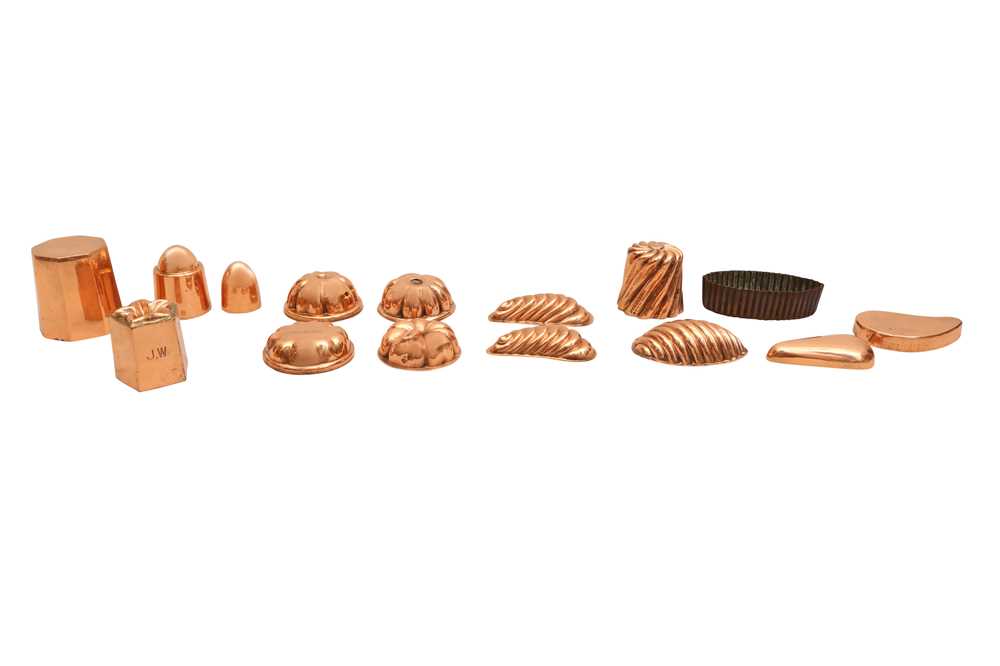 Lot 130 - MINIATURE COPPER JELLY MOULDS