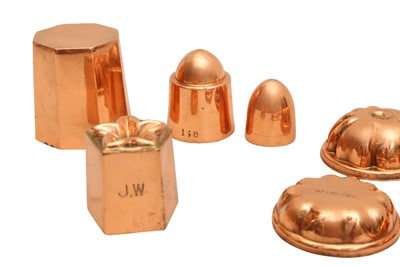 Lot 130 - MINIATURE COPPER JELLY MOULDS