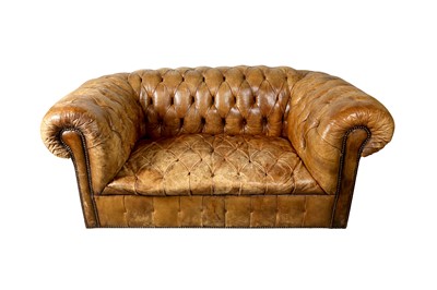 Lot 314 - A CHESTERFIELD TWO SEATER SOFA, EARLY 20TH CENTURY