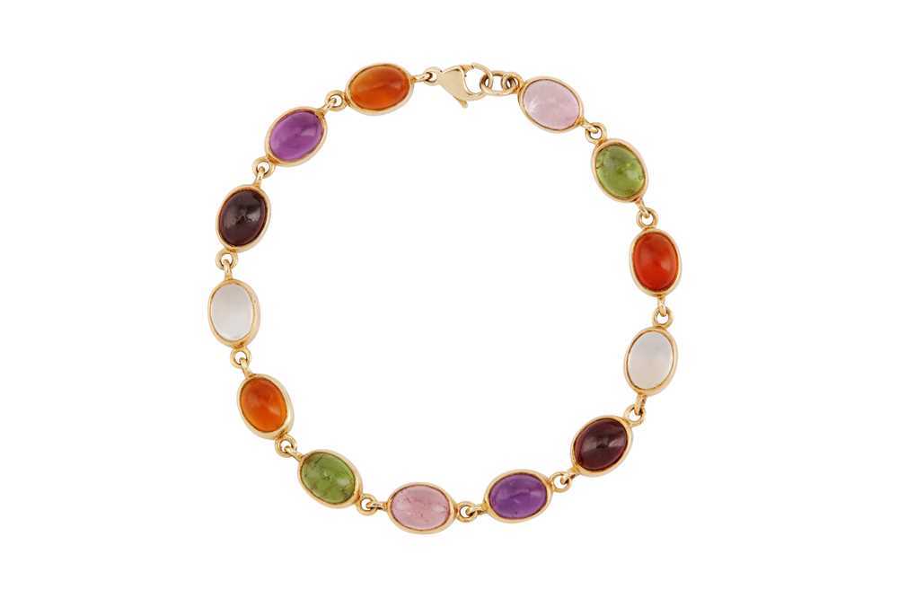 Lot 4 - A MULTI-GEM BRACELET