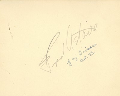 Lot 319 - Autograph Albums.- Incl. Fred Astaire