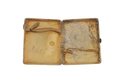 Lot 240 - A Nicholas II early 20th century Russian 84 zolotnik silver cigarette case, Moscow post-1908 by The Association of Moscow Goldsmiths Artels