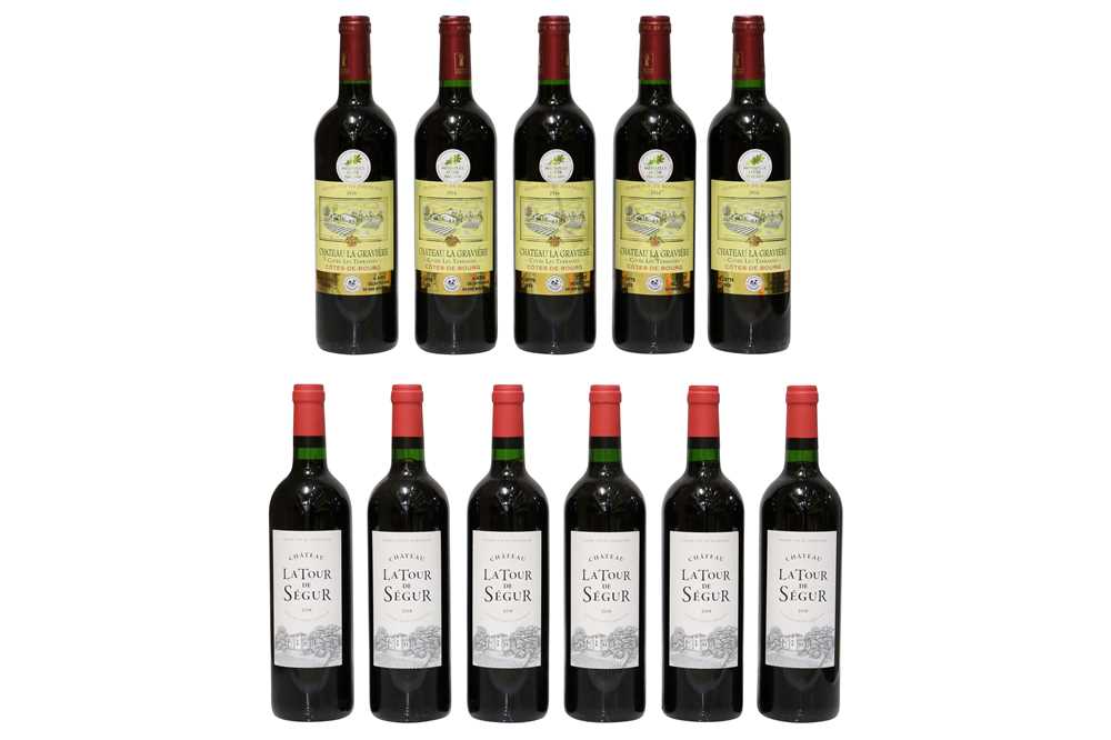 Lot 150 - Assorted Red Bordeaux: Chateau La Graviere 2016 and Chateau La Tour de Segur 2018