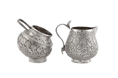 Lot 100 - An early 20th century Anglo – Indian unmarked silver sugar bowl, Lucknow circa 1910