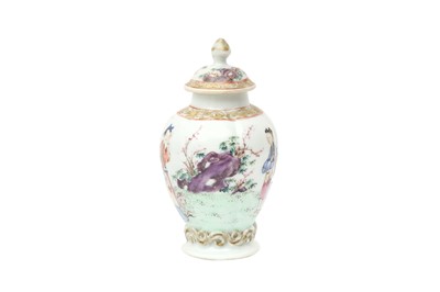 Lot 221 - A SMALL CHINESE FAMILLE-ROSE 'PASTORAL' JAR AND COVER