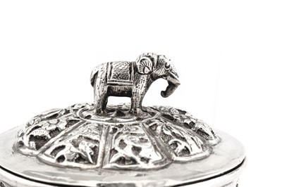 Lot 80 - A late 19th / early 20th century Anglo – Indian unmarked silver tea caddy, Lucknow circa 1900