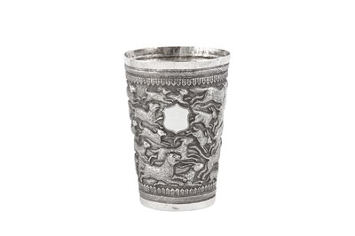 Lot 81 - A late 19th century / early 20th century Anglo – Indian unmarked silver beaker, Lucknow circa 1900