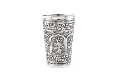 Lot 82 - An early 20th century Anglo – Indian unmarked silver beaker, Lucknow circa 1920