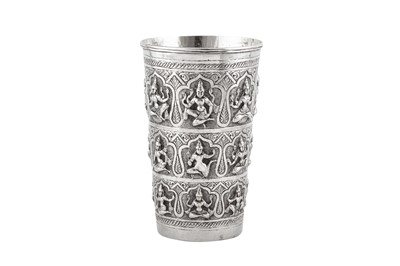 Lot 46 - A late 19th century / early 20th century Anglo – Indian unmarked silver beaker, Madras circa 1900