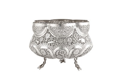 Lot 118 - A late 19th / early 20th century Anglo – Indian unmarked silver bowl, Lucknow circa 1900