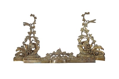 Lot 230 - A FRENCH BRASS FIRE FENDER