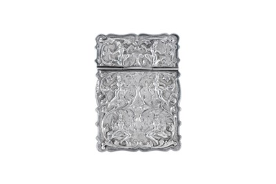 Lot 33 - A late 19th / early 20th century Anglo – Indian silver card case, Madras circa 1900