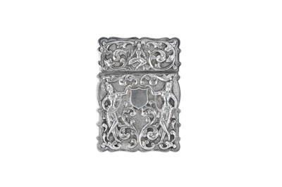 Lot 33 - A late 19th / early 20th century Anglo – Indian silver card case, Madras circa 1900