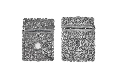 Lot 188 - Two late 19th century Anglo – Indian silver card cases, Cutch circa 1890