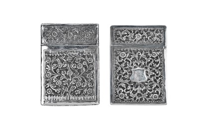 Lot 96 - An early 20th century Anglo – Indian silver card case, Lucknow circa 1920