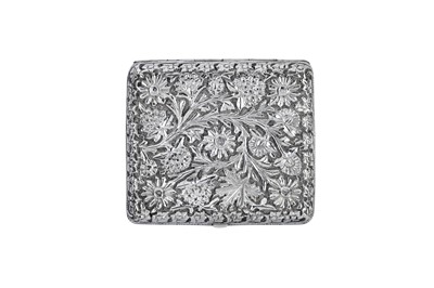 Lot 136 - An early 20th century Anglo – Indian unmarked silver cigarette case, Kashmir circa 1910