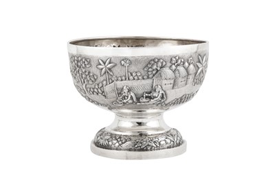 Lot 67 - A late 19th century Anglo – Indian silver footed bowl, Calcutta, Bhowanipore circa 1890 by Grish Chunder Dutt