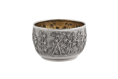 Lot 64 - A late 19th century Anglo – Indian silver salt or small bowl, Calcutta, Bhowanipore circa 1890 by Grish Chunder Dutt