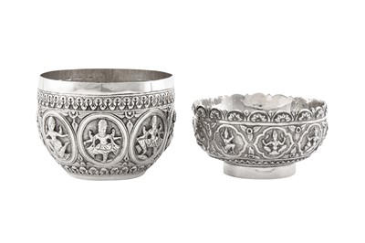 Lot 36 - A late 19th century Anglo – Indian unmarked silver bowl, Madras circa 1890