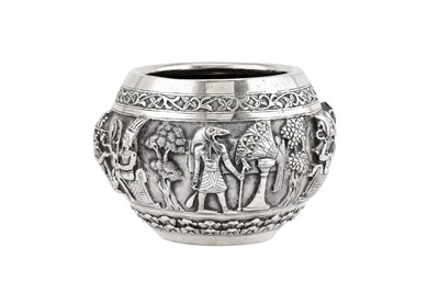 Lot 75 - A rare early 20th century Anglo – Indian silver bowl, Lucknow with Egyptian import marks for Cairo 1919