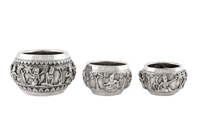 Lot 70 - An early 20th century Anglo – Indian unmarked silver small bowl, Lucknow circa 1920