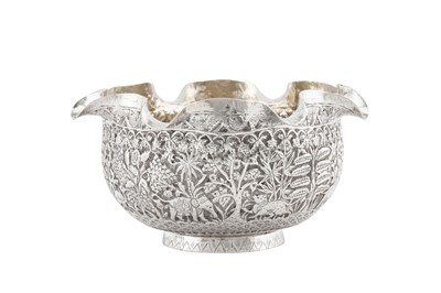 Lot 115 - A late 19th century Anglo - Indian unmarked silver bowl, Lucknow circa 1895