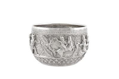 Lot 20 - An early 20th century Burmese unmarked silver small bowl, Rangoon circa 1910